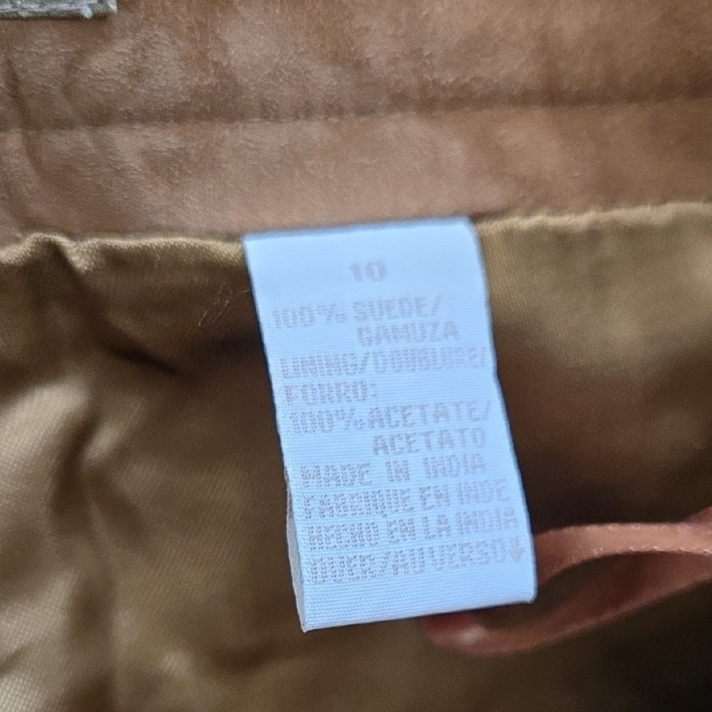 Liz Claiborne Vintage Women's Suede Strait Leg Pants Classic Quiet Luxury | 10 - Picture 6 of 7
